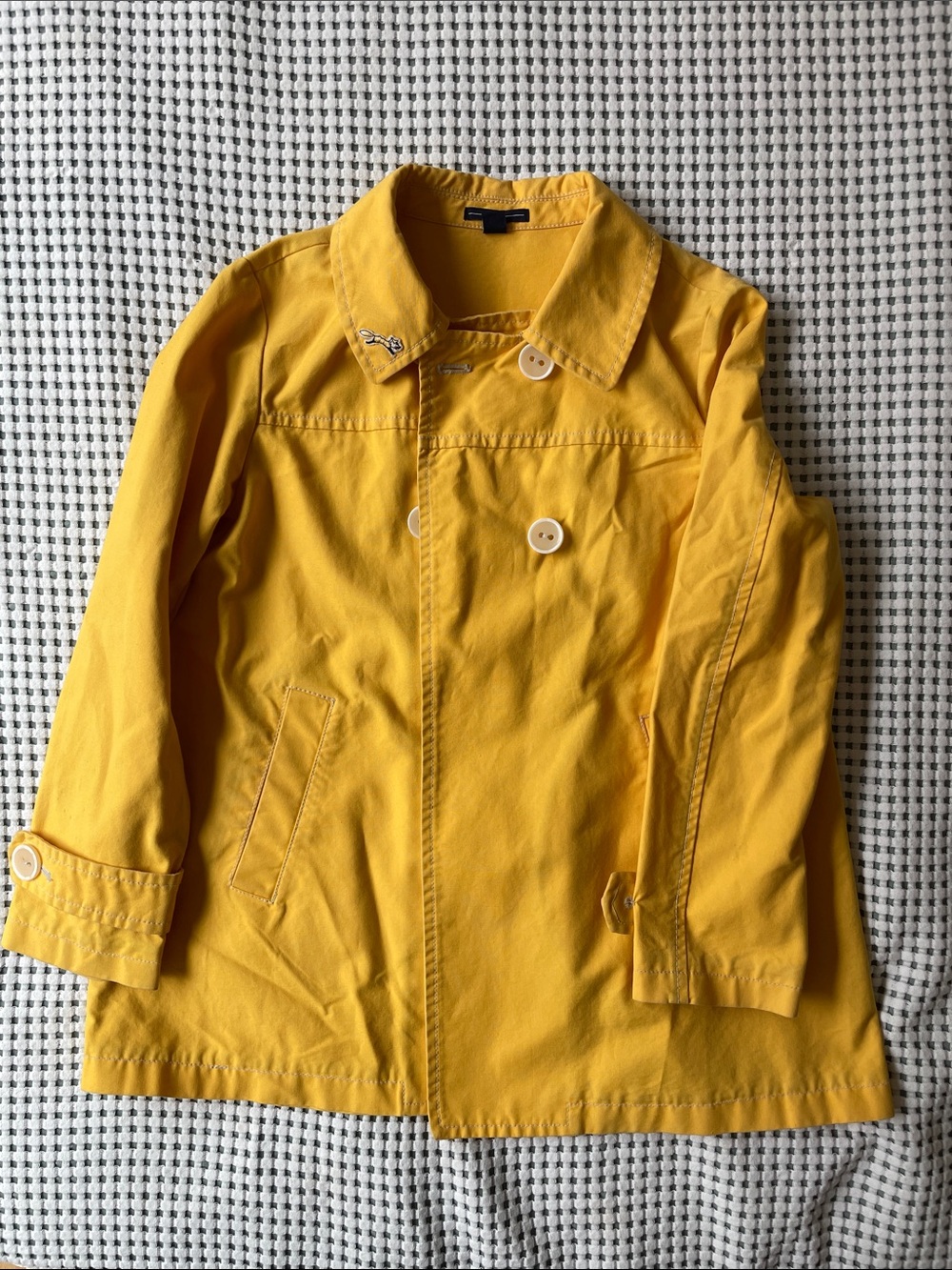GAP Yellow Double-Breasted Pea Coat